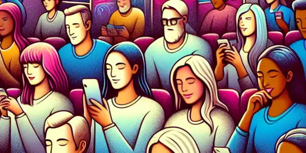 A vibrant digital platform showcasing diverse participants engaging with enticing adult film promotions in a colorful, intriguing space.