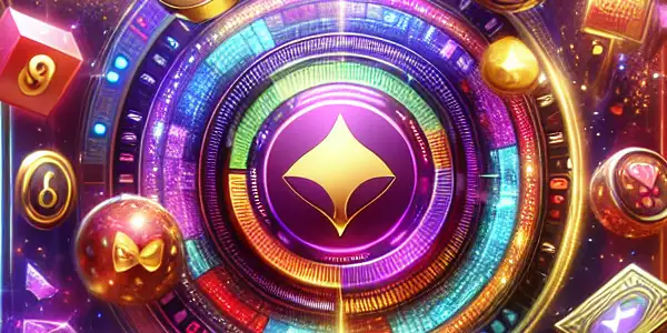 A vibrant digital interface showcasing an online adult lottery with enticing prizes and excited participants.